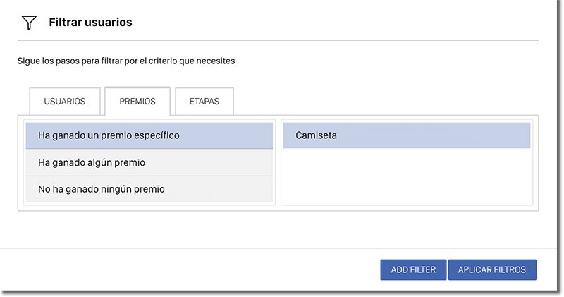 filtro por premios