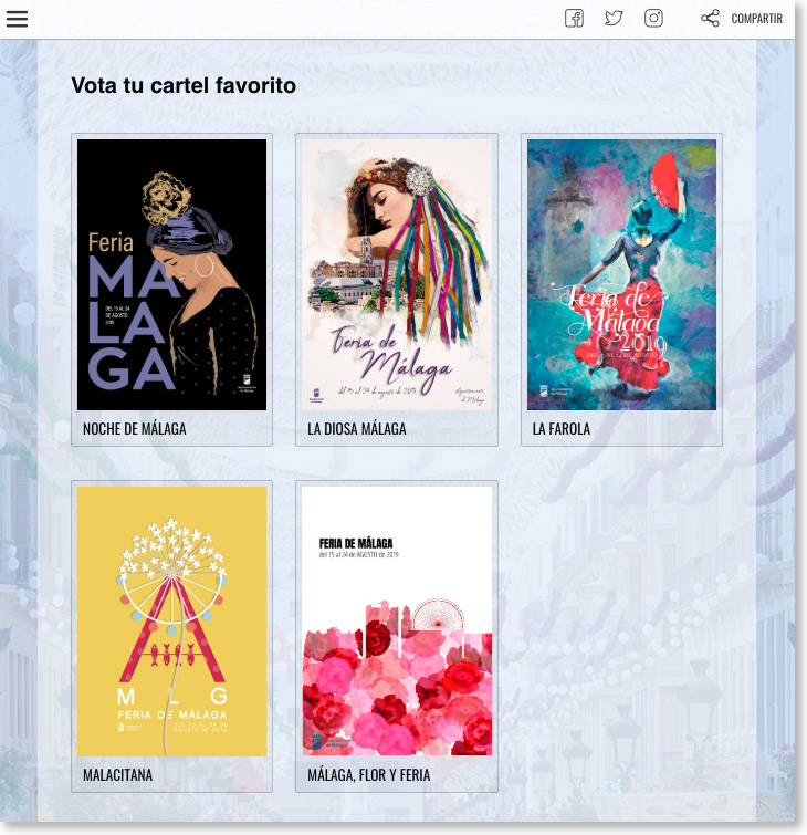 implicar a la ciudadanía mediante una votación: caso de un vota tu favorito de málaga