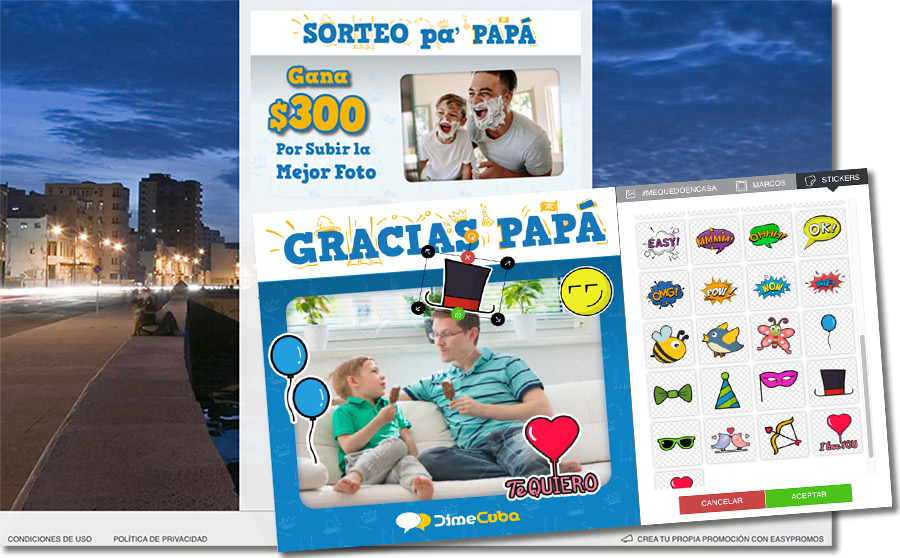 ejemplo de concurso de fotos personalizado del Día del Padre