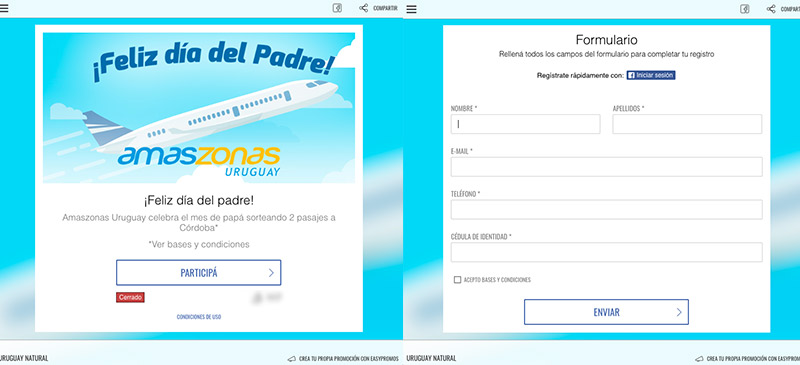 ejemplo de sorteo con registro de uruguay natural