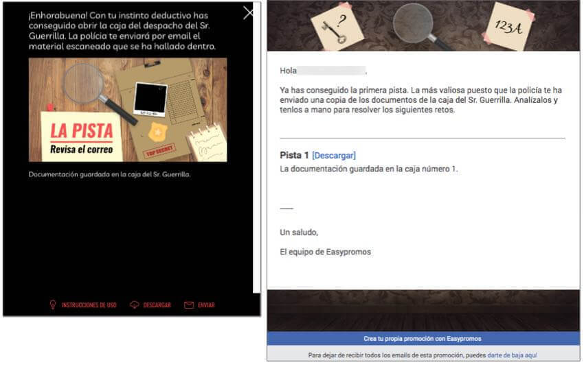 mensajes y pistas para escape room