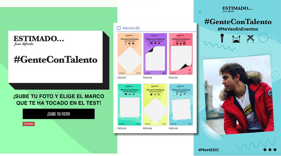 ejemplo de concurso de fotos personalizado para dinamizar un evento