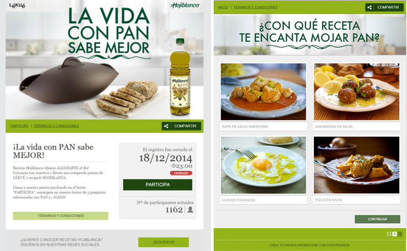hojiblanca promoción recetas