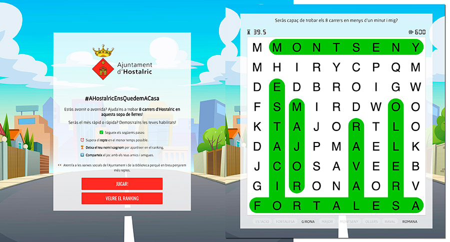 Ejemplo de sopa de letras para una administración pública