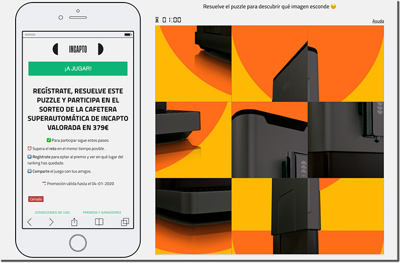 sorteo en YouTube de Incapto