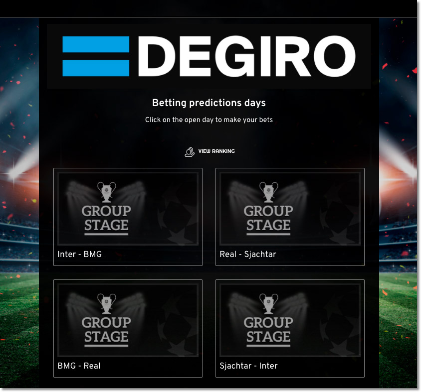 grupos de la quiniela multijornada de DEGIRO