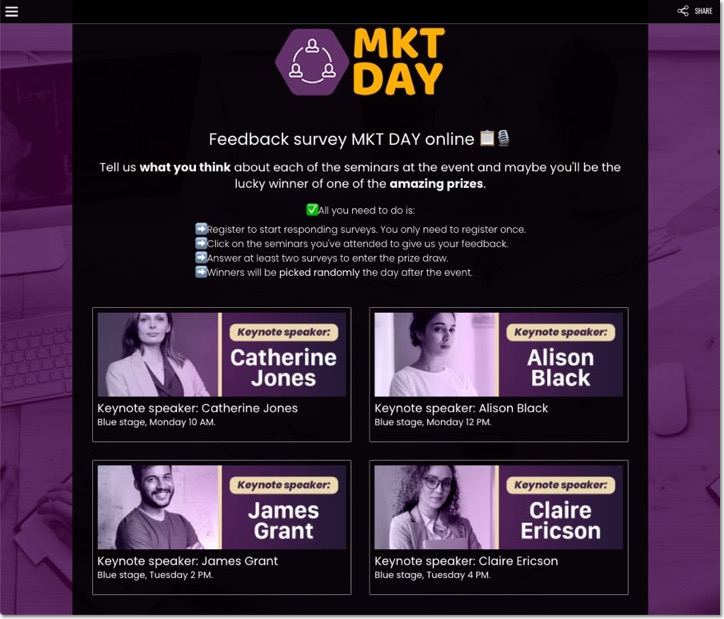 online events feedback survey