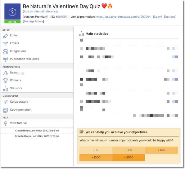 Easypromos promotion