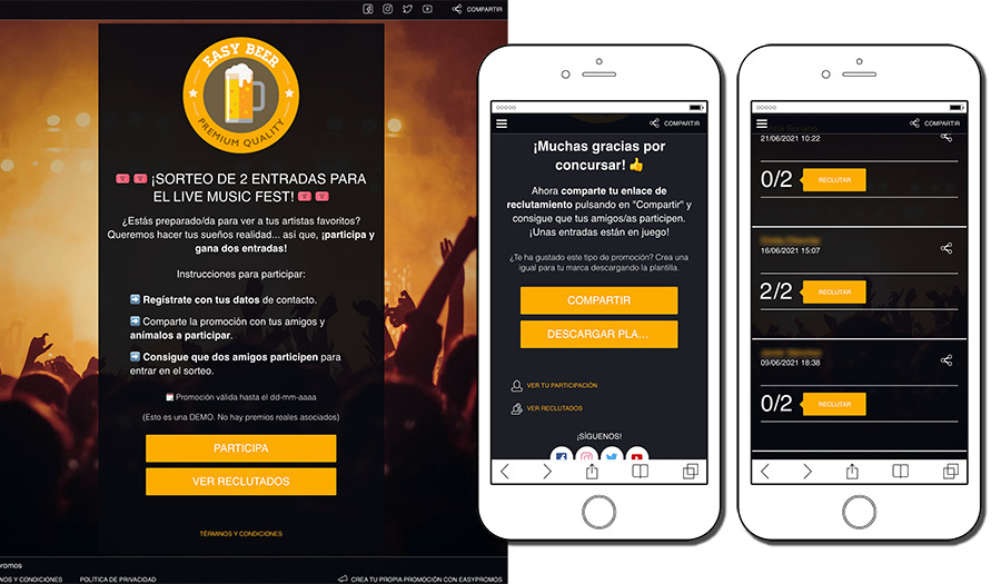 regala unas entradas entre los participantes que recluten a sus amigos