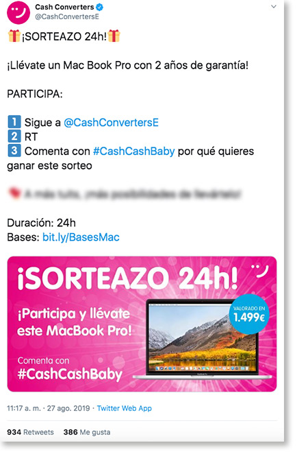 Sorteo Cash Converters