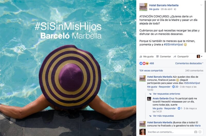 rifa en redes sociales para el día de las mamás