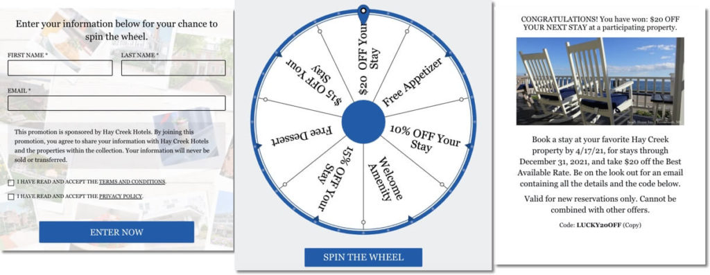 spin the wheel hotel