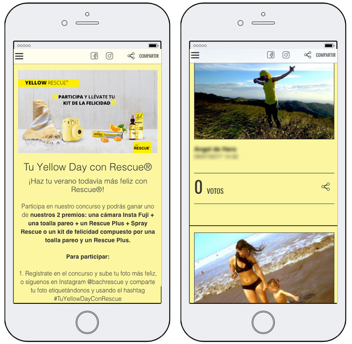 ejemplo de promoción yellow day de Rescue