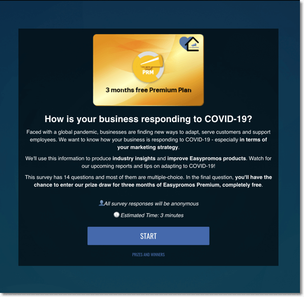 Easypromos survey market research collect leads with quizzes