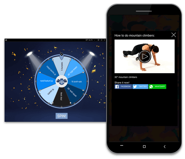 world health day at work, idea for a fitness wheel