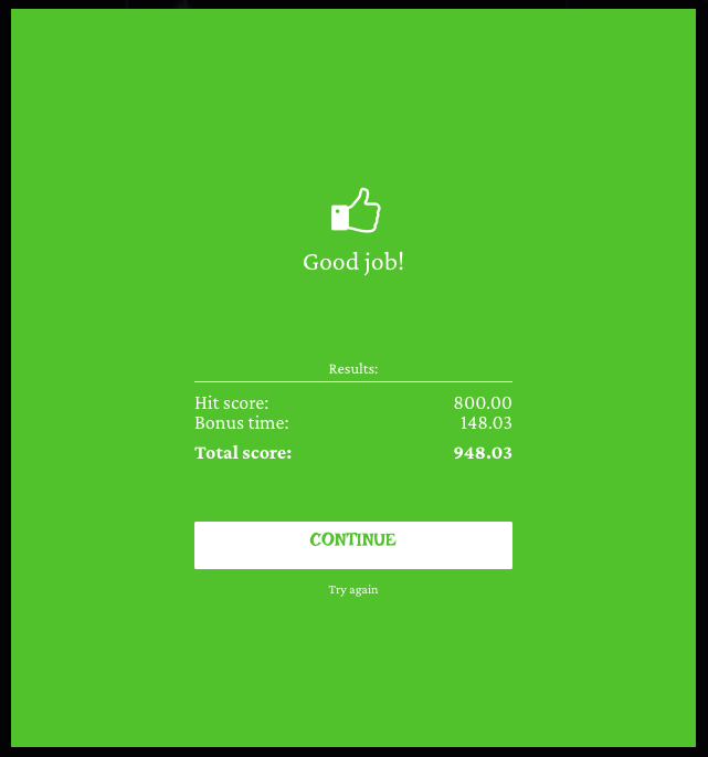 Microsite view branded Memory game