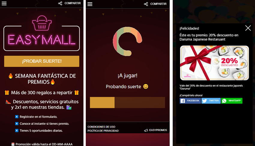 app captacion leads sorteos gamificados