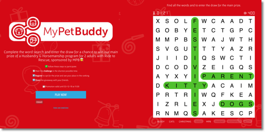 branded word search idea