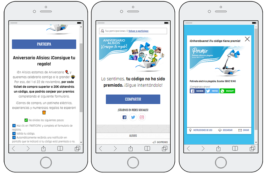 validar codigos ganadores