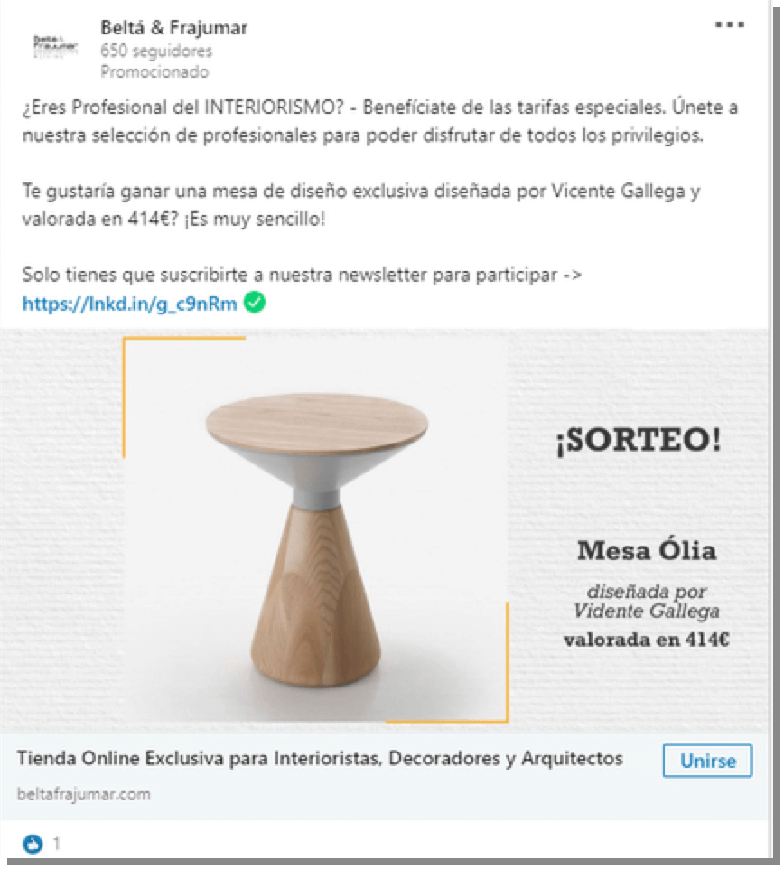 sorteo linkedin suscriptores newsletter