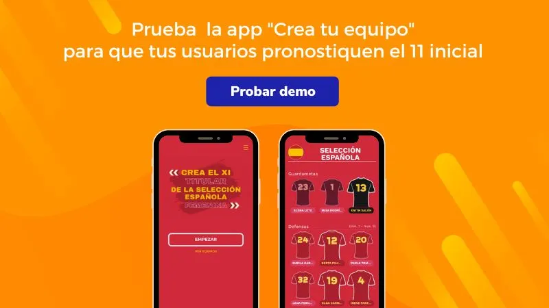 Demo Crea tu once inicial de la selección española Demo Crea tu once inicial de la selección española